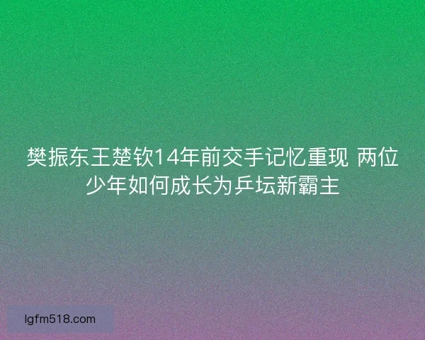 樊振东王楚钦14年前交手记忆重现 两位少年如何成长为乒坛新霸主