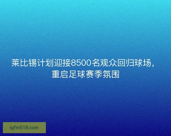 莱比锡计划迎接8500名观众回归球场，重启足球赛季氛围